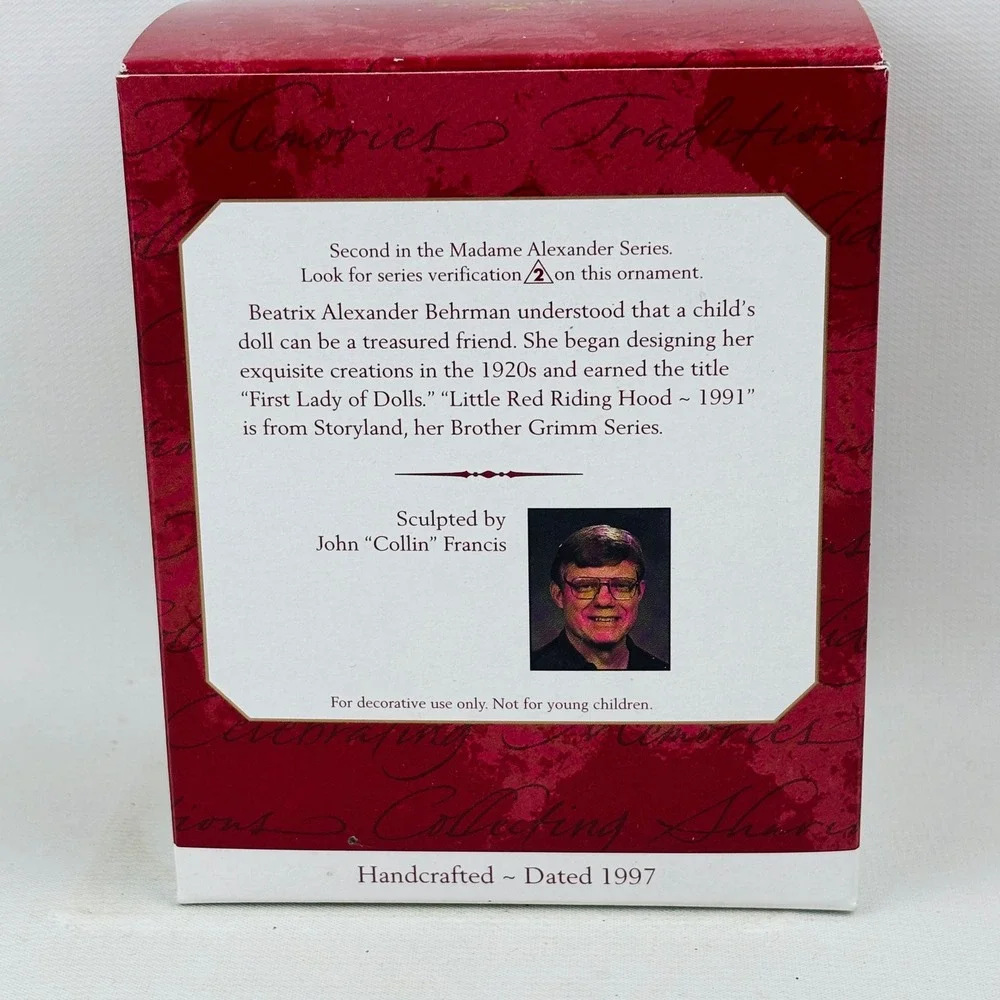 Hallmark Madame Alexander Little Red Riding Hood Christmas Ornament 1997‎